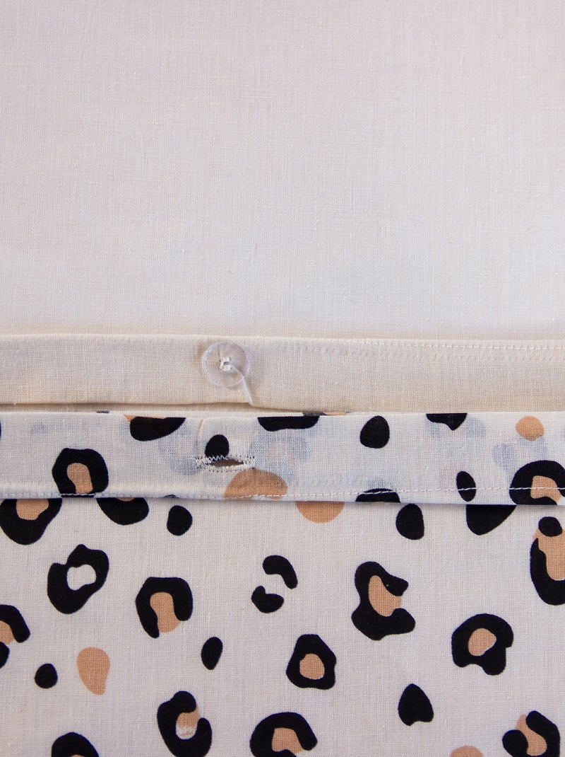 Completo letto stampato leopardato - 2 persone Beige - Kiabi