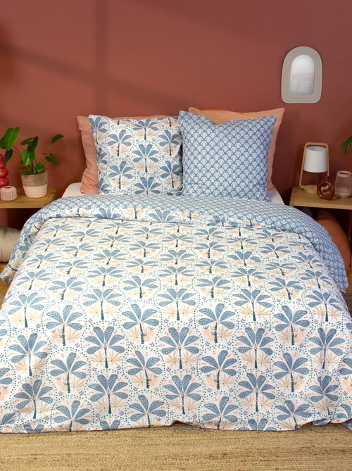 Completo letto stampato palme reversibile - 2 persone - Kiabi