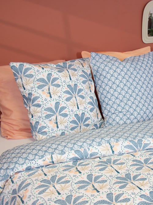 Completo letto stampato palme reversibile - 2 persone - Kiabi