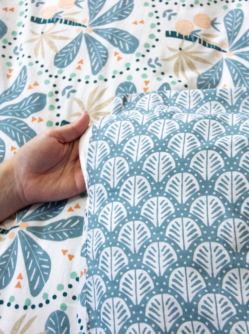 Completo letto stampato palme reversibile - 2 persone - Kiabi