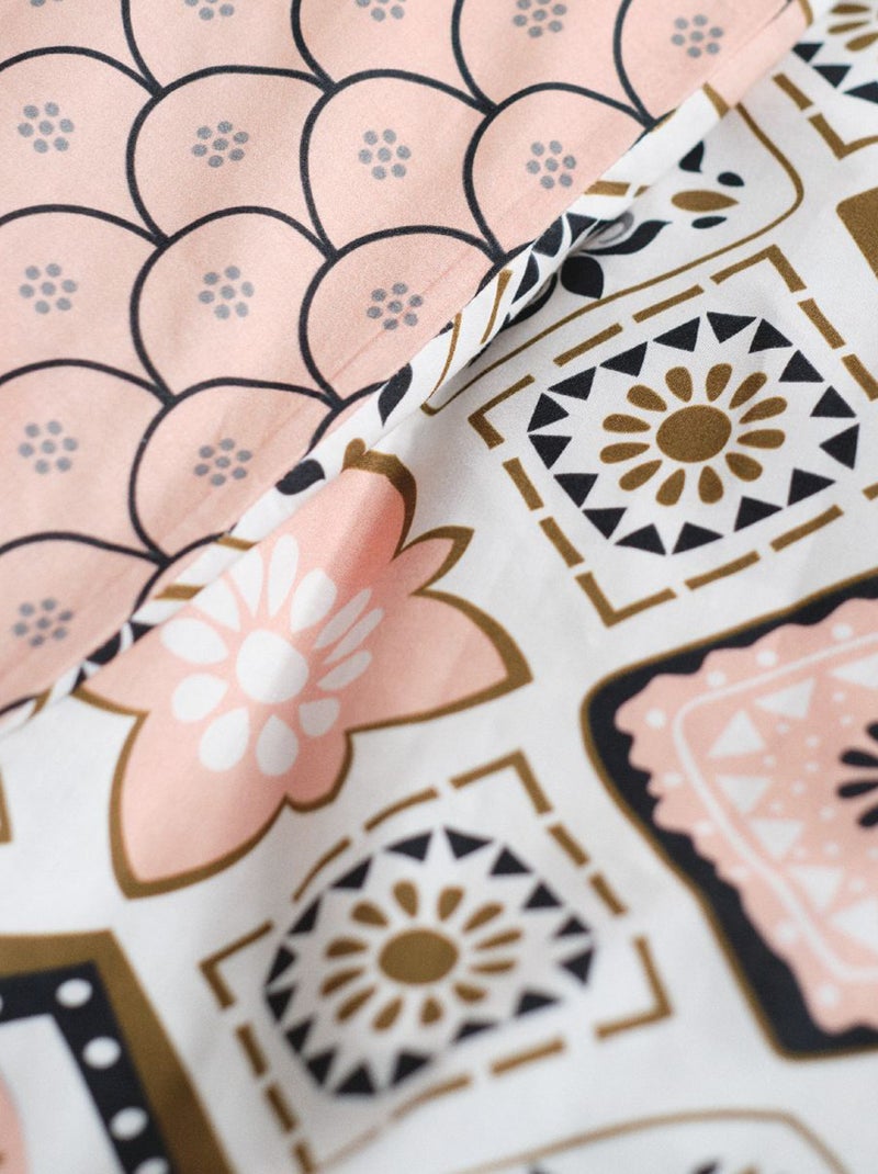 Completo letto stampato ROSA - Kiabi