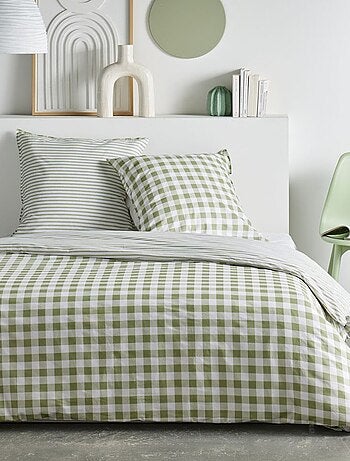 Completo letto stampato vichy reversibile - 2 persone