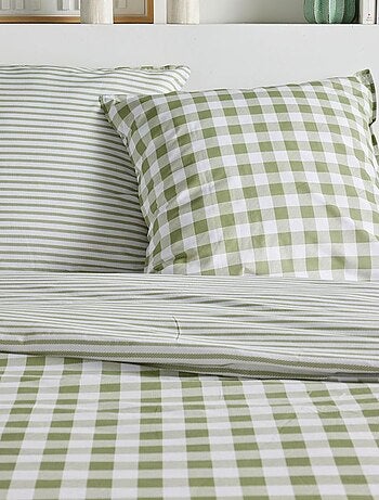 Completo letto stampato vichy reversibile - 2 persone