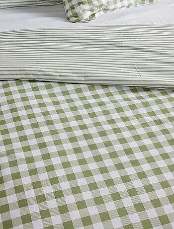 Completo letto stampato vichy reversibile - 2 persone