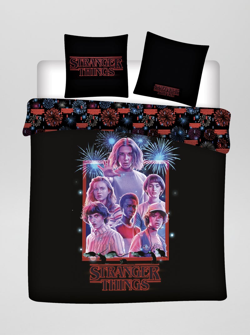 Completo letto 'Stranger Things' - 2 piazze nero - Kiabi