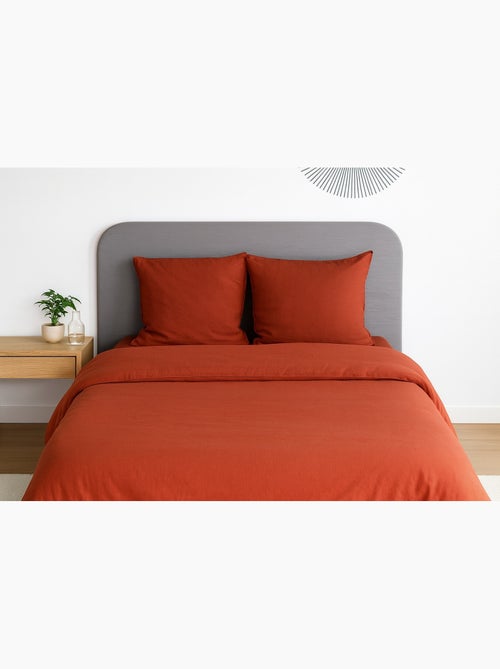 Completo letto tinta unita micro lavata - Kiabi Completo letto tinta unita micro lavata - Kiabi