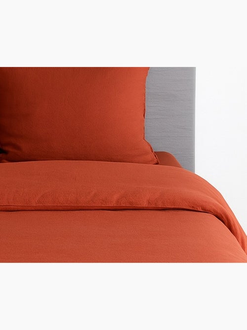 Completo letto tinta unita micro lavata - Kiabi Completo letto tinta unita micro lavata - Kiabi
