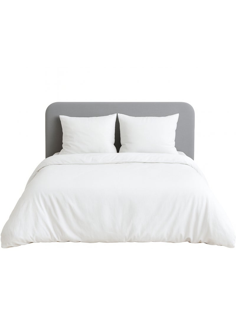 Completo letto tinta unita micro lavata Bianco - Kiabi