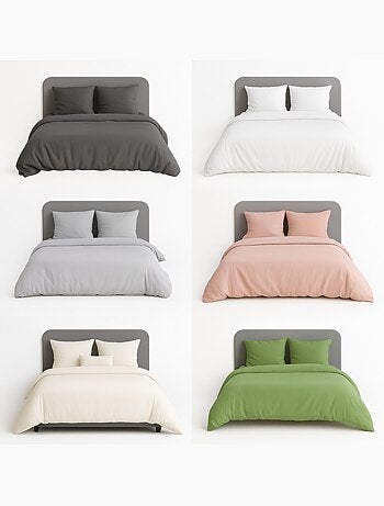 Completo letto tinta unita micro lavata