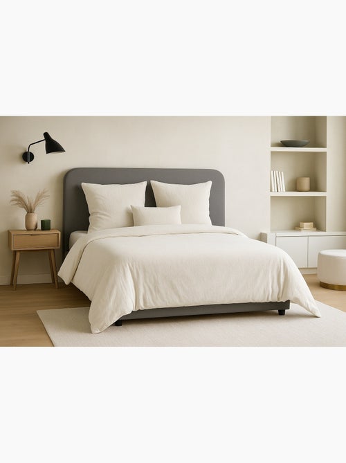 Completo letto tinta unita micro lavata - Kiabi Completo letto tinta unita micro lavata - Kiabi
