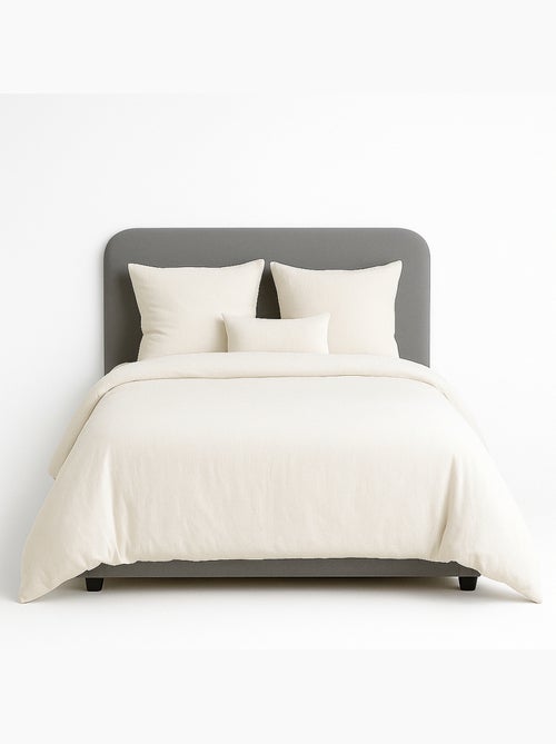 Completo letto tinta unita micro lavata - Kiabi Completo letto tinta unita micro lavata - Kiabi