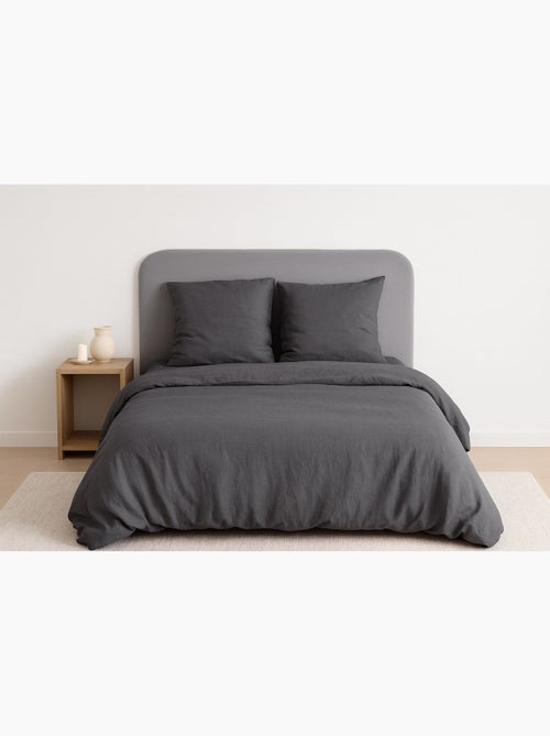 Completo letto tinta unita micro lavata - Kiabi Completo letto tinta unita micro lavata - Kiabi