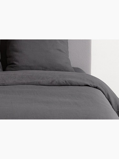 Completo letto tinta unita micro lavata - Kiabi Completo letto tinta unita micro lavata - Kiabi