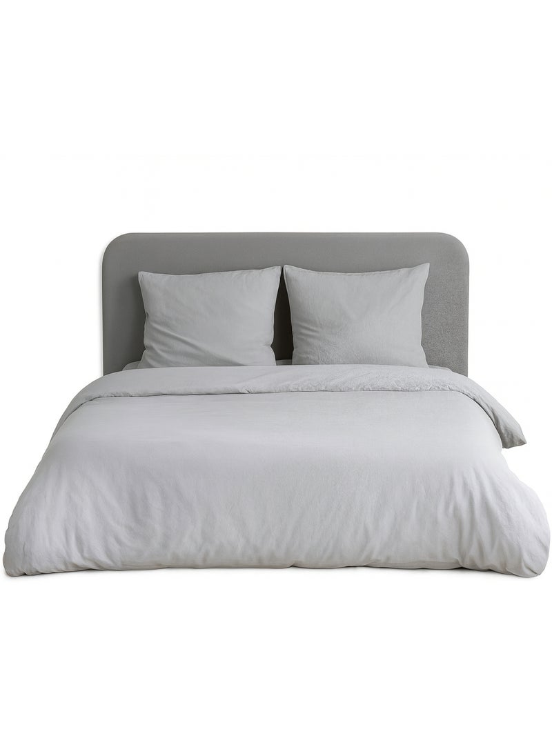 Completo letto tinta unita micro lavata Grigio - Kiabi