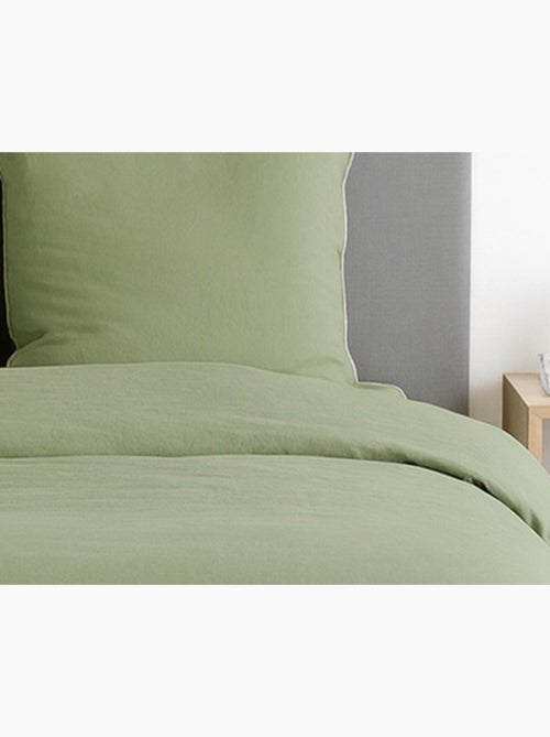Completo letto tinta unita micro lavata - Kiabi Completo letto tinta unita micro lavata - Kiabi