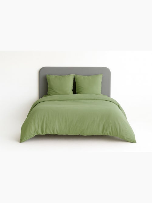 Completo letto tinta unita micro lavata - Kiabi Completo letto tinta unita micro lavata - Kiabi