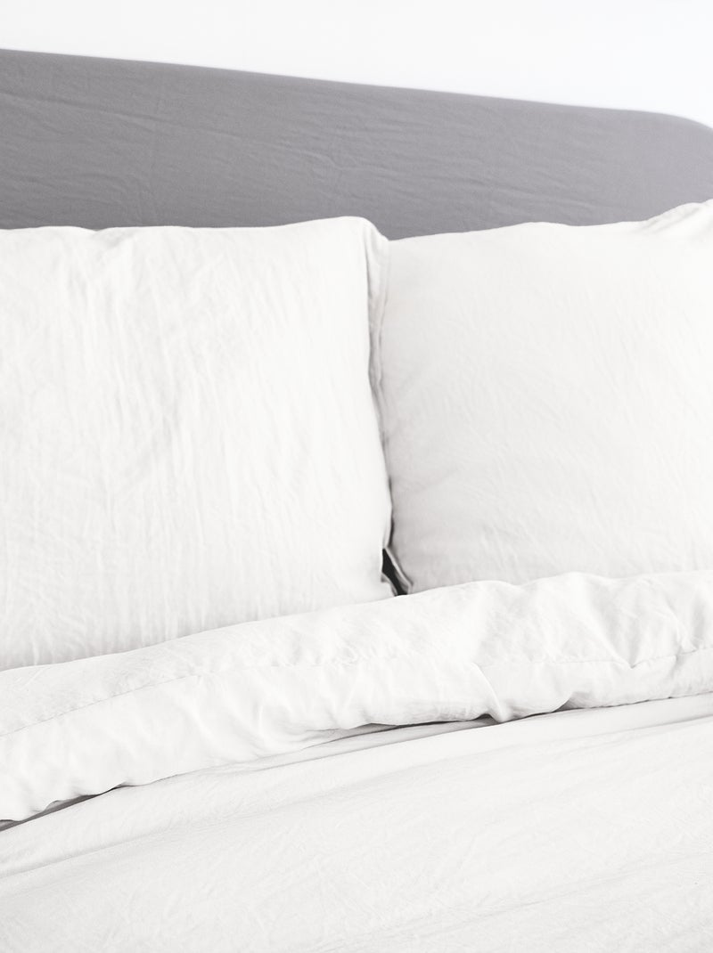 Completo letto tinta unita ultra morbido - 1 o 2 persone bianco - Kiabi