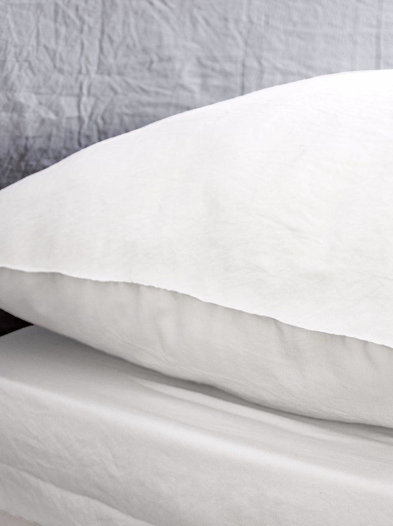 Completo letto tinta unita ultra morbido - 1 o 2 persone bianco - Kiabi