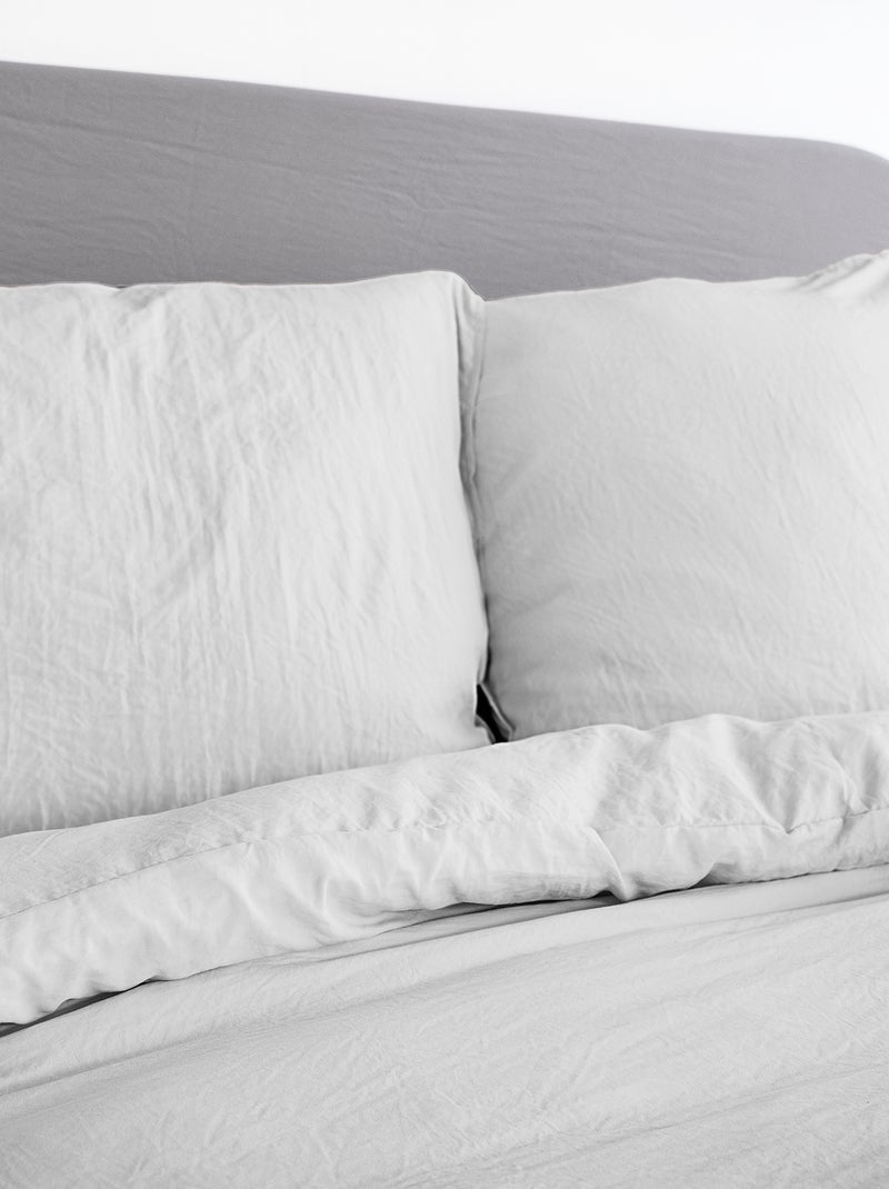 Completo letto tinta unita ultra morbido - 1 o 2 persone GRIGIO - Kiabi