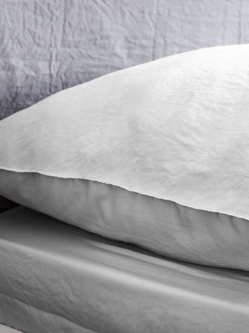 Completo letto tinta unita ultra morbido - 1 o 2 persone GRIGIO - Kiabi