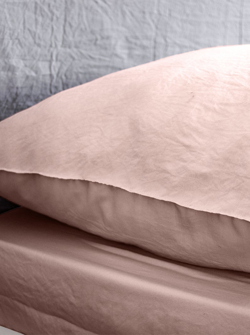 Completo letto tinta unita ultra morbido - 1 o 2 persone ROSA - Kiabi