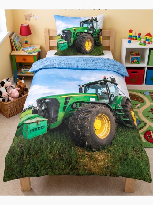 Completo Letto Trattore Verde Bambino, 100% Cotone Oeko?Tex, Letto Singolo, CAMPAGNA - Kiabi Completo Letto Trattore Verde Bambino, 100% Cotone Oeko?Tex, Letto Singolo, CAMPAGNA - Kiabi