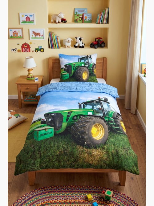 Completo Letto Trattore Verde Bambino, 100% Cotone Oeko?Tex, Letto Singolo, CAMPAGNA - Kiabi Completo Letto Trattore Verde Bambino, 100% Cotone Oeko?Tex, Letto Singolo, CAMPAGNA - Kiabi