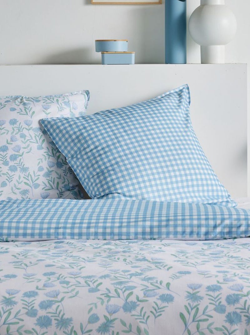 Completo letto vichy reversibile - 2 persone Blu - Kiabi