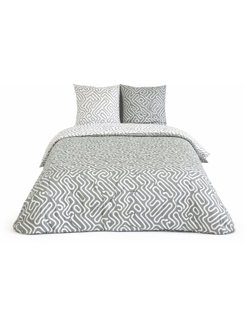 Completo letto zen reversibile Verde - Kiabi