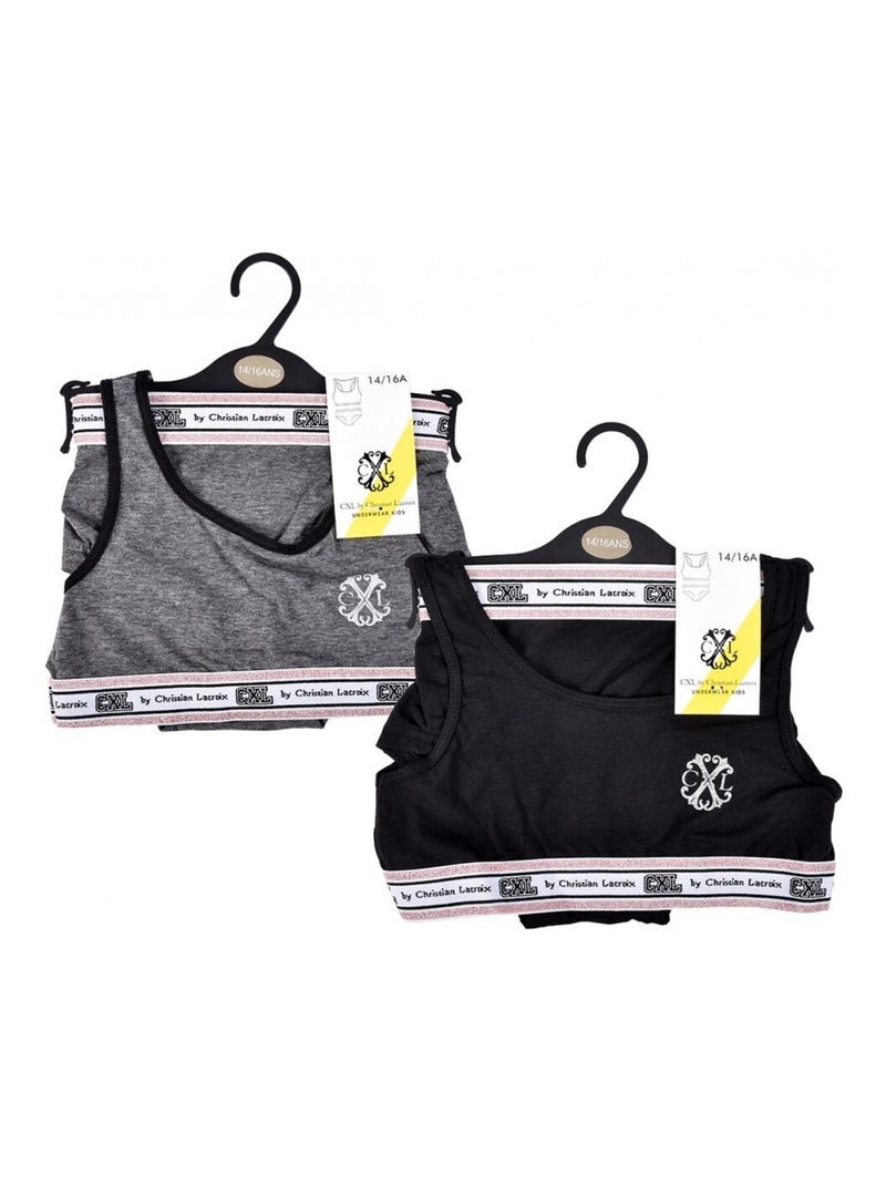 Completo Lingerie CXL BY LACROIX X2 - Confezione da 2 Grigio nero - Kiabi