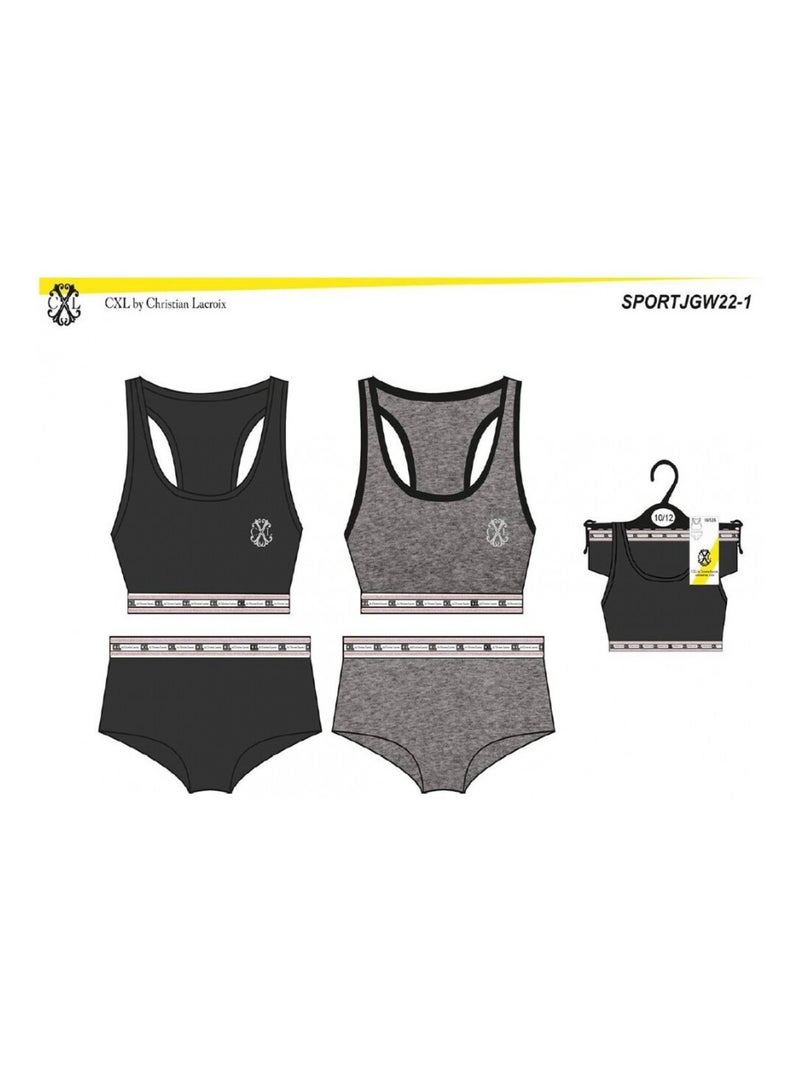 Completo Lingerie CXL BY LACROIX X2 - Confezione da 2 Grigio nero - Kiabi