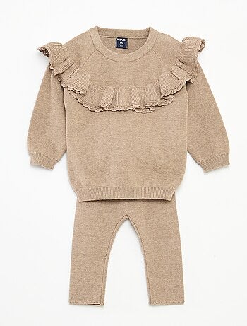 Completo maglia + leggings in maglia