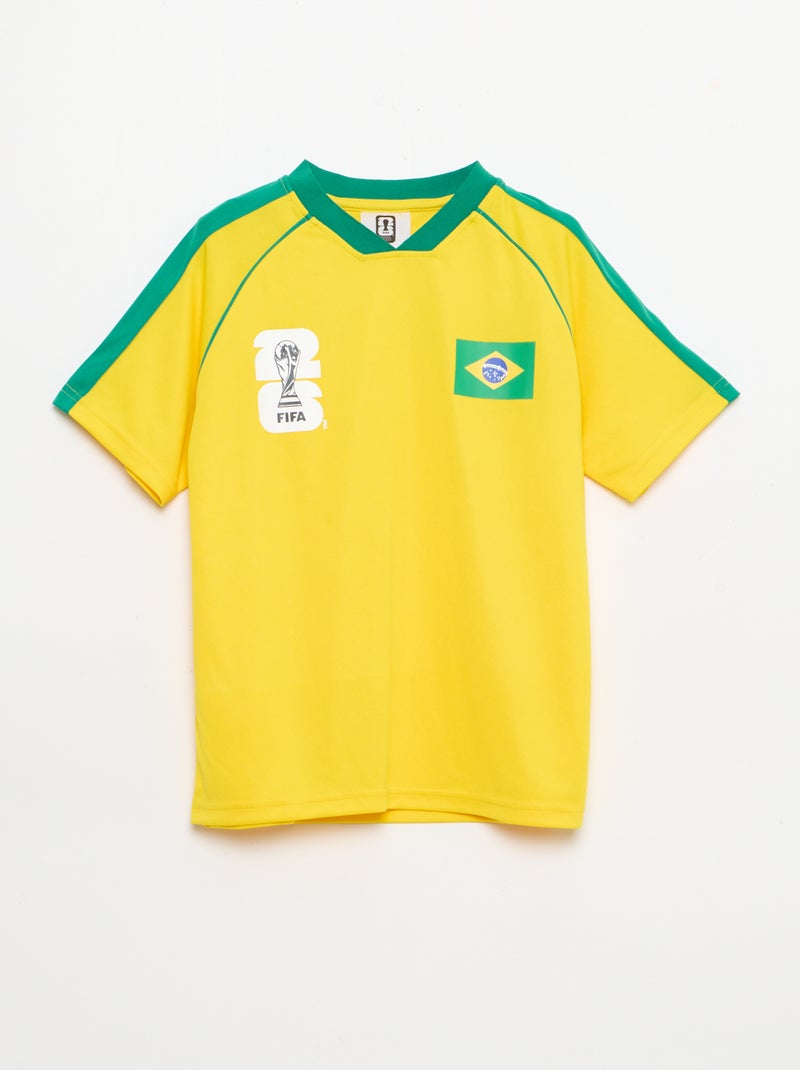 Completo maglia + pantaloncini con licenza ufficiale della Coppa del Mondo FIFA 26™ - 2 pezzi Giallo - Kiabi