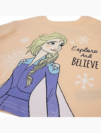 Completo maglietta e short Frozen bambina