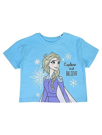 Completo maglietta e short Frozen bambina