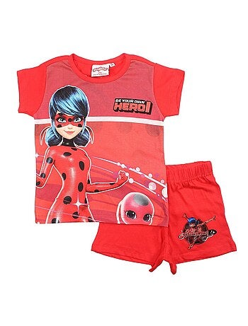 Completo maglietta e short Ladybug