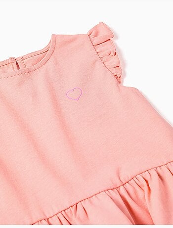 Completo maglietta in cotone e pantaloni a costine