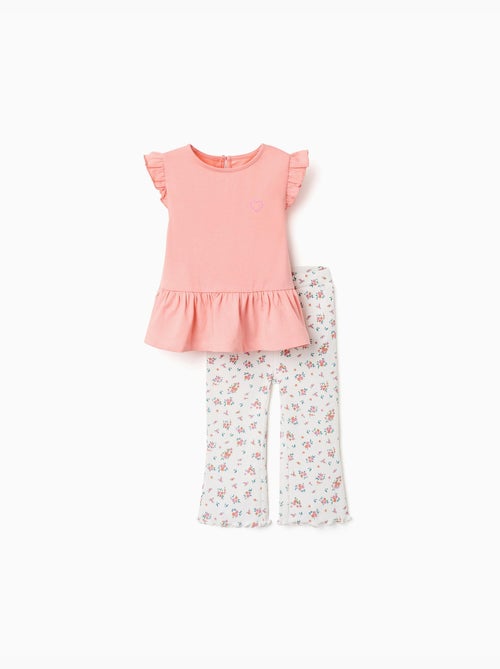 Completo maglietta in cotone e pantaloni a costine - Kiabi Completo maglietta in cotone e pantaloni a costine - Kiabi