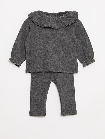 Completo maglietta + leggings con peluche - 2 pezzi