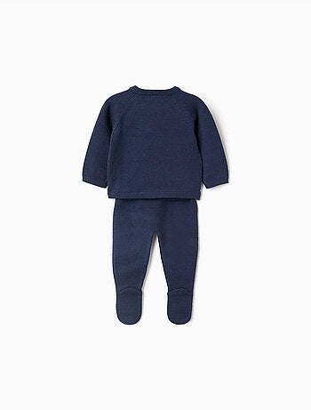 Completo maglione e pantaloni con jacquard