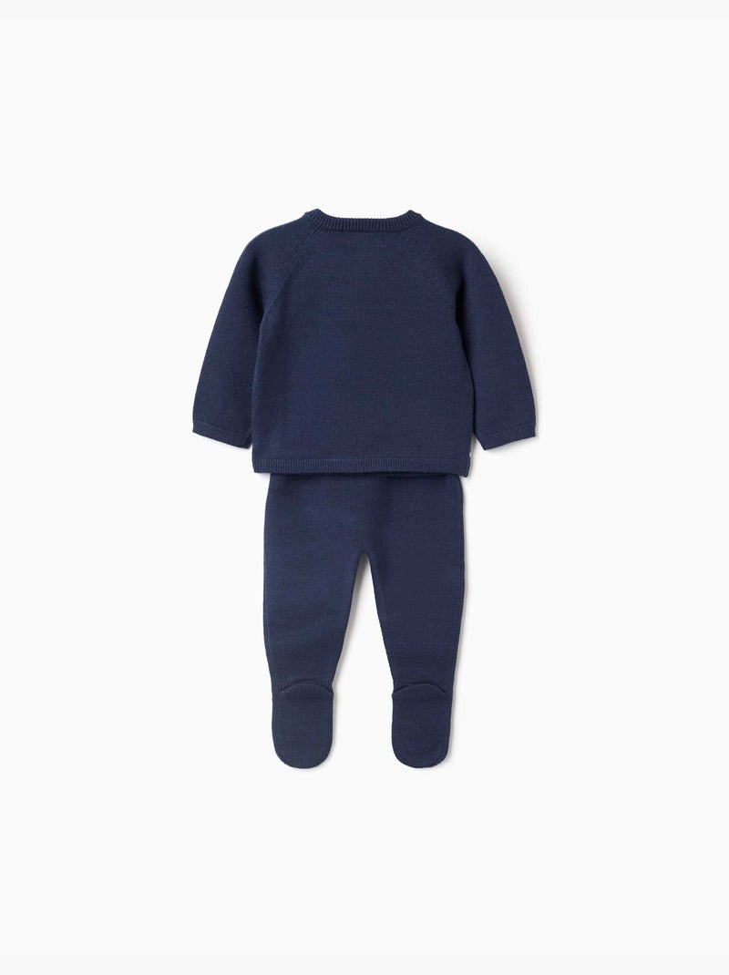 Completo maglione e pantaloni con jacquard Blu scuro - Kiabi