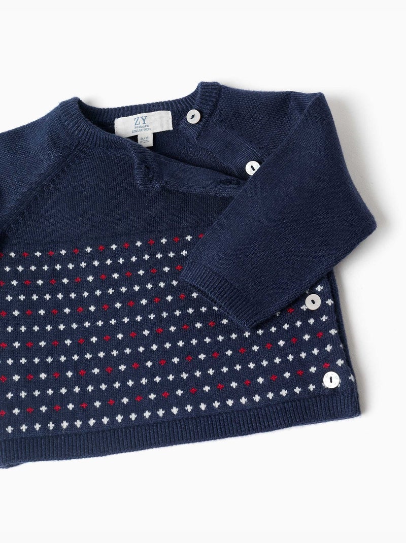 Completo maglione e pantaloni con jacquard Blu scuro - Kiabi
