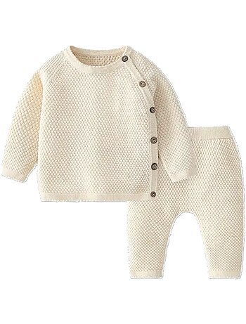 Completo maglione e pantaloni lavorati a maglia Les Chatounets
