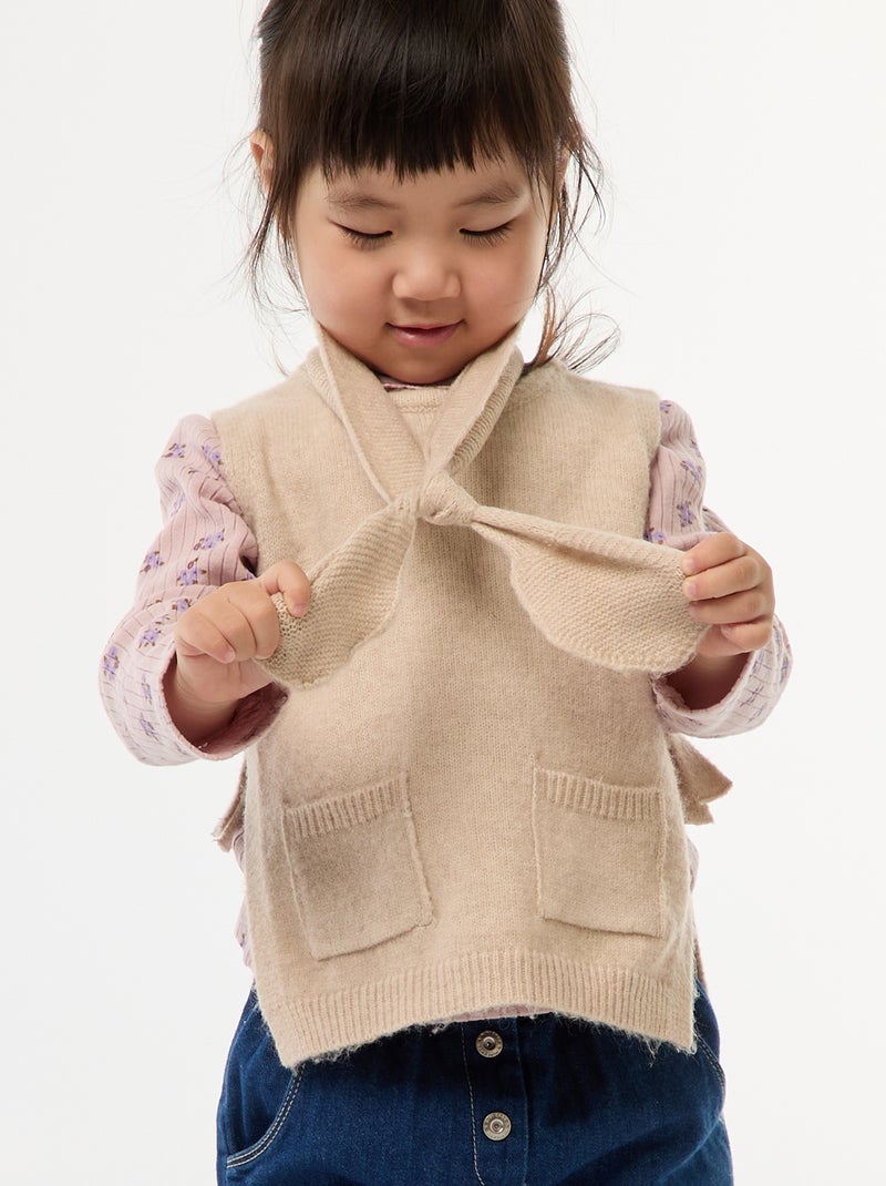 Completo maglione + sciarpa sottile Beige - Kiabi