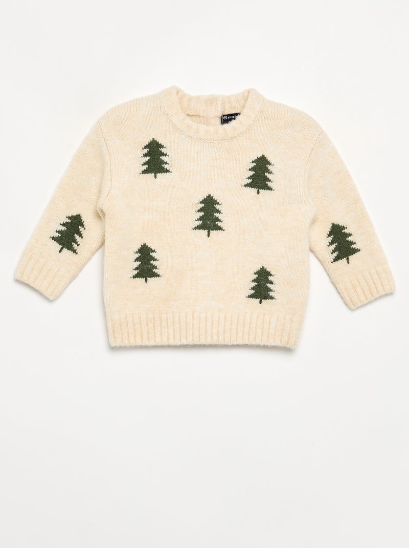 Completo 'Natale' 2 pezzi - Maglione + leggings Beige - Kiabi