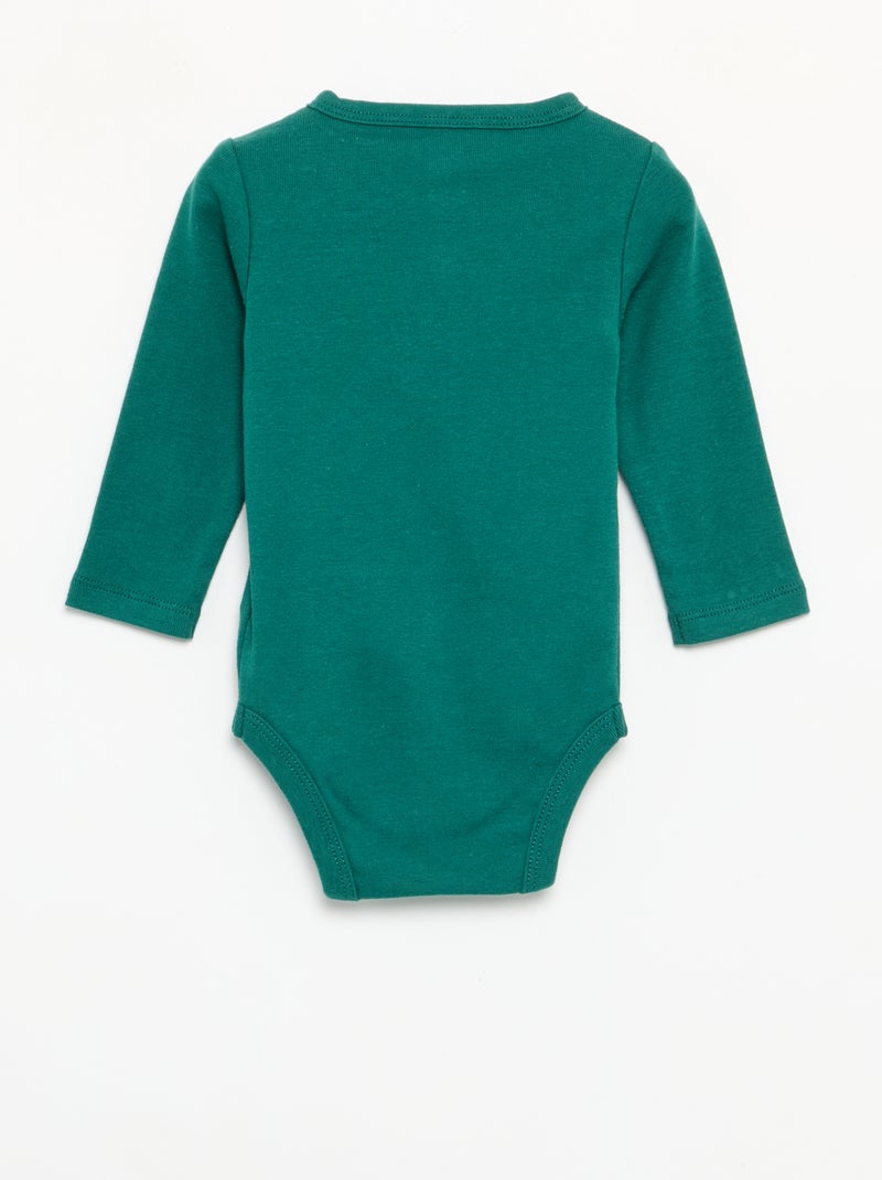 Completo natalizio 2 pezzi - Body a maniche lunghe + legging Verde - Kiabi