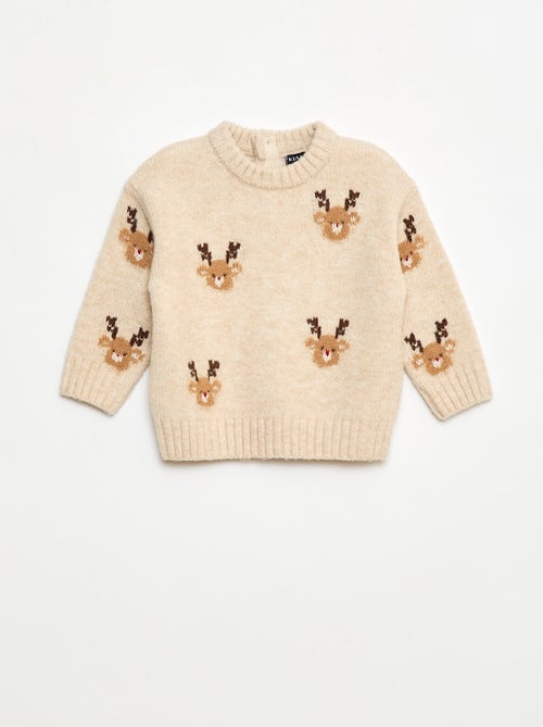 Completo Natalizio Maglia + leggings in maglia animato - Kiabi