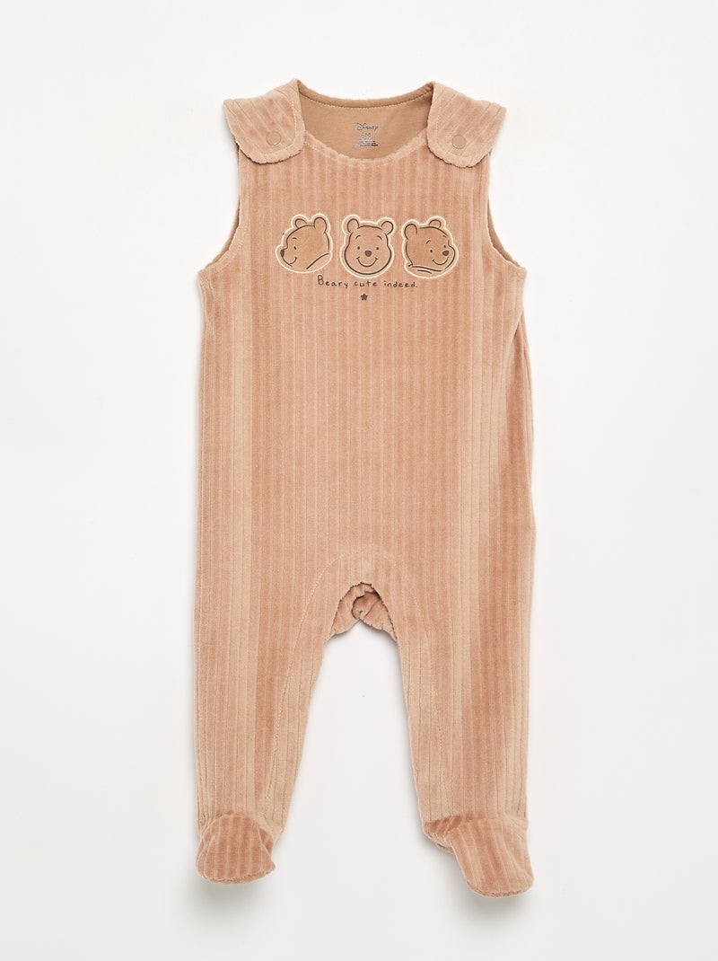 Completo notte 2 pezzi - Pagliaccetto senza maniche + body Beige - Kiabi