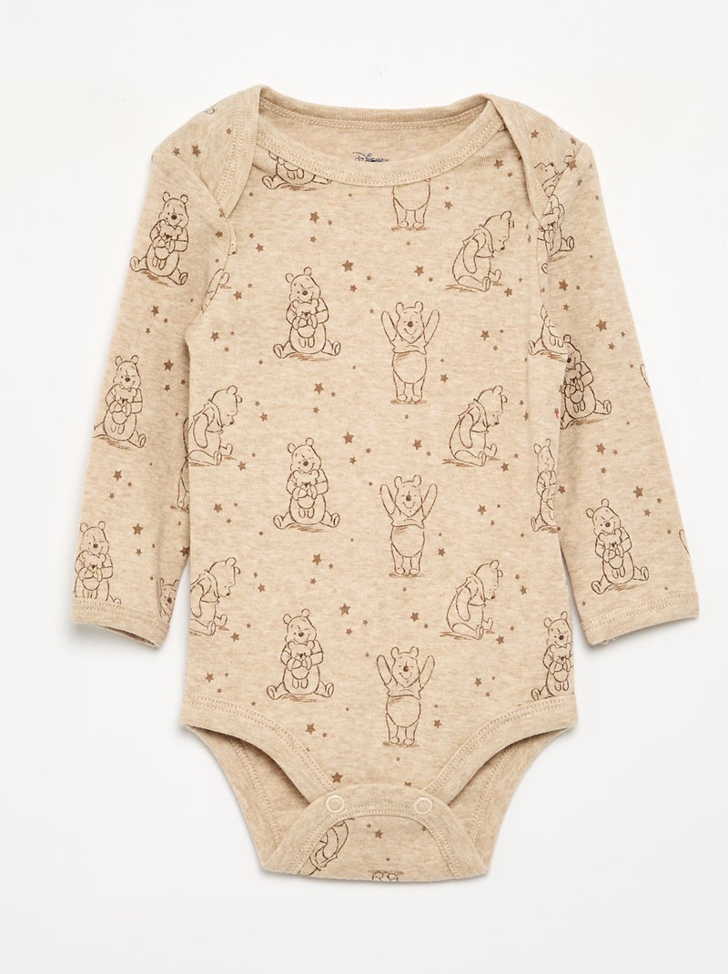 Completo notte 2 pezzi - Pagliaccetto senza maniche + body Beige - Kiabi