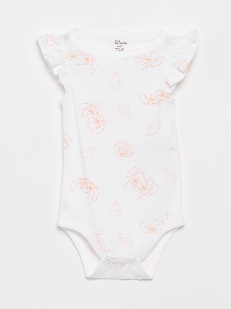 Completo notte "Disney" - body con volant + pantaloncini Bianco - Kiabi